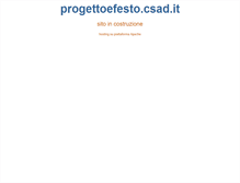 Tablet Screenshot of progettoefesto.csad.it